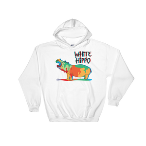 Painted Hippo- Hooded Sweatshirt