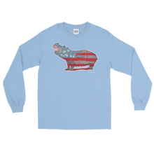 White Hippo Americana - Long Sleeve T-Shirt