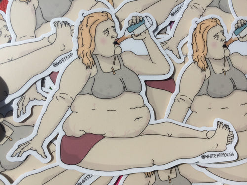 Big Girl Drinking- Vinyl Sticker