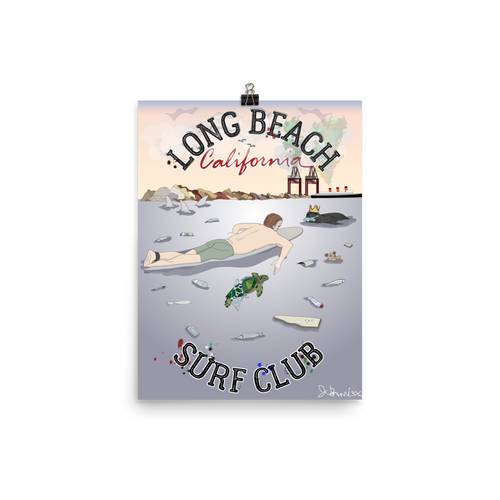 Long Beach Surf Club- Signed Print