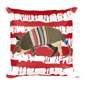 "What the Dillo!?" - Square Throw Pillow