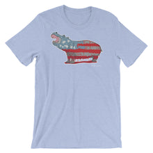 White Hippo Americana- Men's Short Sleeve T-Shirt