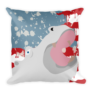 ***OFFICIAL*** "WHITE HIPPO USA"- Double Sided Square Pillow