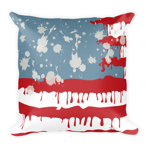 "Splatter Americana"- Square Pillow