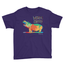 Painted Hippo- Youth Short Sleeve T-Shirt