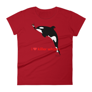 i ♥ killer whales. - Women's short sleeve t-shirt